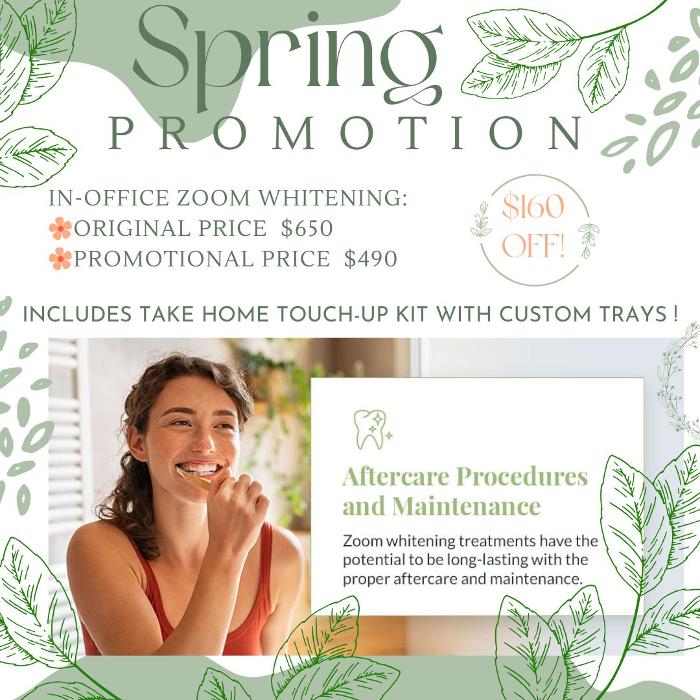 Spring teeth whitening promotion