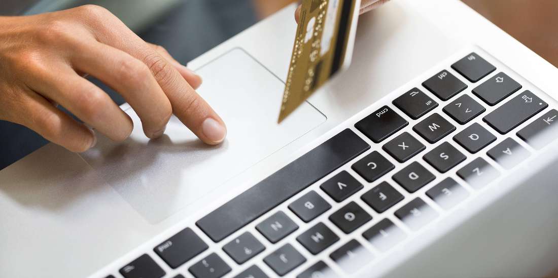 a photo of a person using a laptop