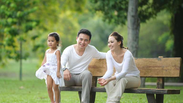 A photo of a happy family