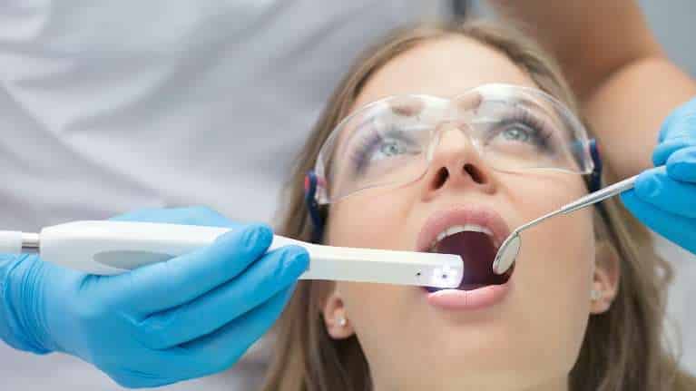 woman at the dentist in norfolk