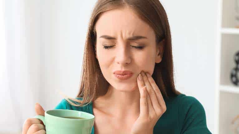 Lady Suffering from Sensitivity