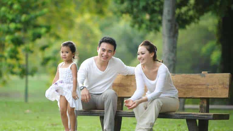 A photo of a happy family
